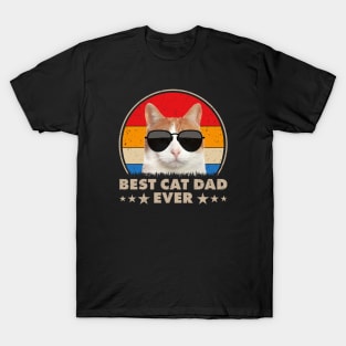 Vintage Best Cat Dad Ever And Cat Daddy Gift T-Shirt